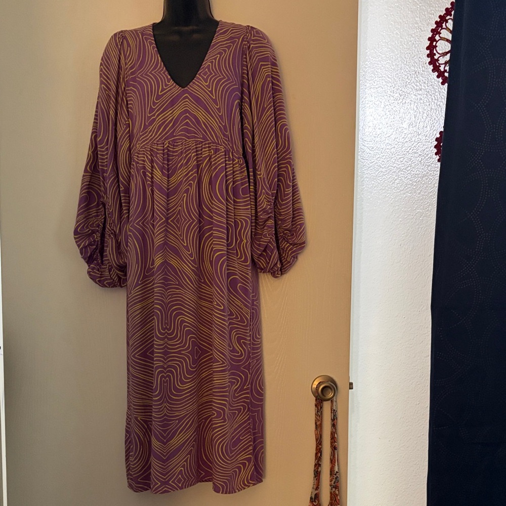 Obey Purple Nitro Midi Dress